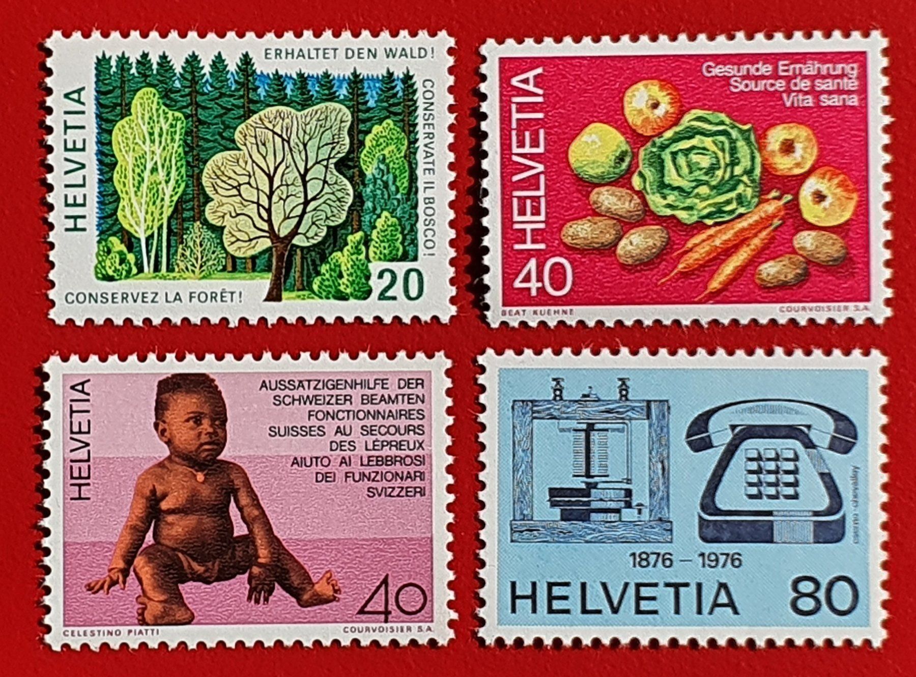 Tutti i francobolli: WERBEMARKEN SATZ 572 - 575 1976** POSTFRISCH – Nuovo (secondo la descrizione) da Düdingen venduto da Quartierstrasse