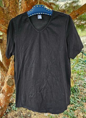 Shirt /Top schwarz V-Ausschnitt,weite Ärmel, Gr.46