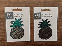 2 Bügelmotive Ananas neu