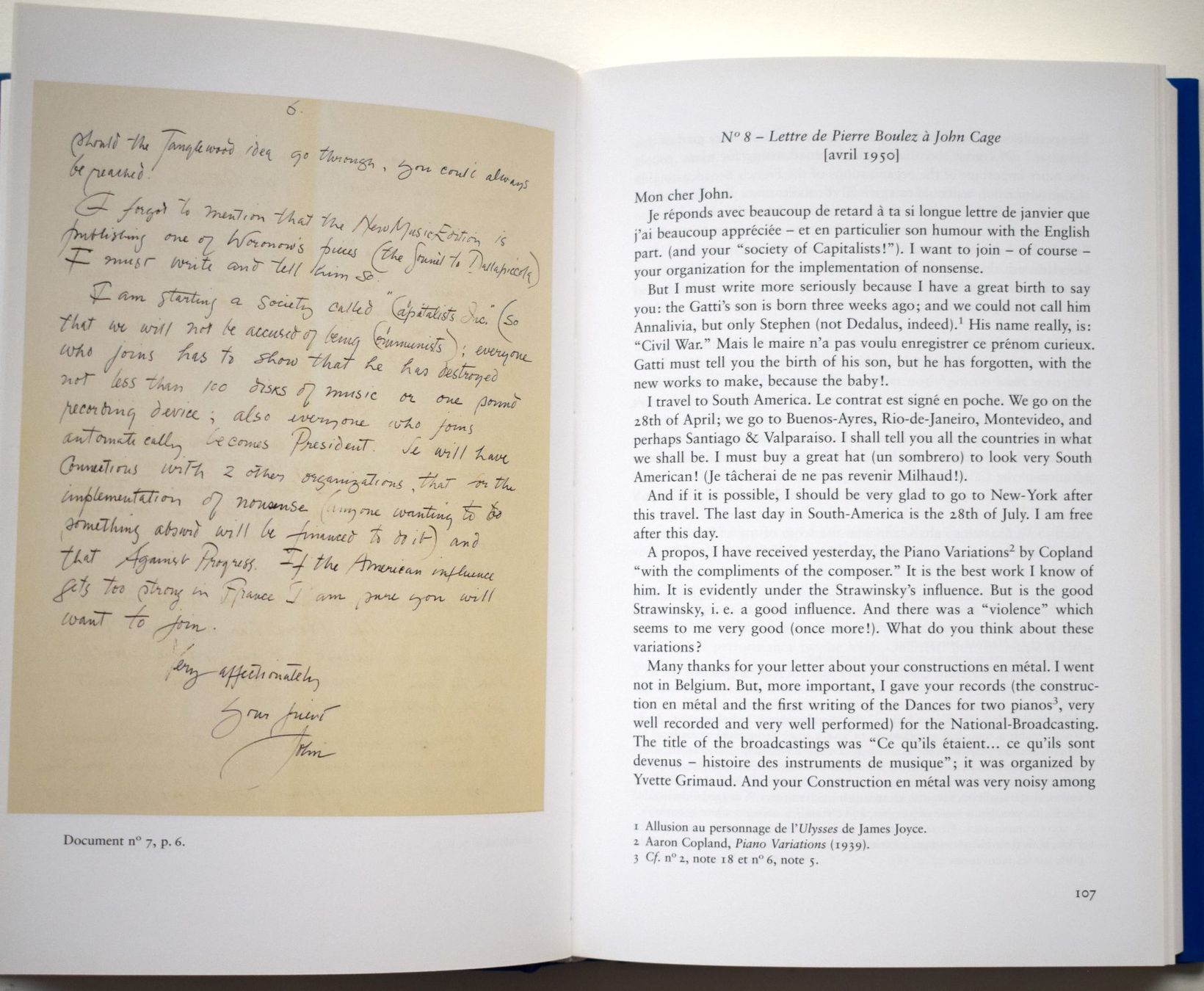Bücher: John Cage Boulez Pierre Correspondance Documents – Neu (gemäss Beschreibung) aus Dulliken von ichwettichhett 6
