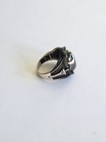 Bague en argent, Onyx, taille 61