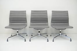 Original Vitra Eames Alu Chair EA106 Leder Designklassiker