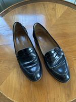 Elegante Lederschuhe Loafers schwarz, Top Zustand, Gr. 38