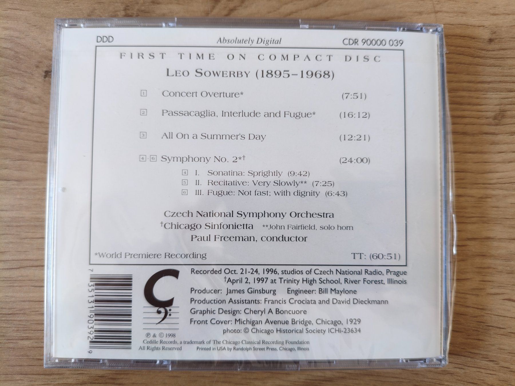 CD: Leo Sowerby – Symphony No. 2 (CD/OVP) – Nuovo e nell'imballaggio originale da Schaffhausen venduto da philscardstore 1