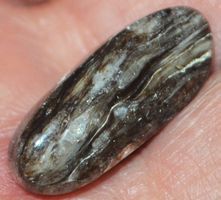 Cabochon L-6192 – Mica Schist Glimmerschiefer 25x10mm