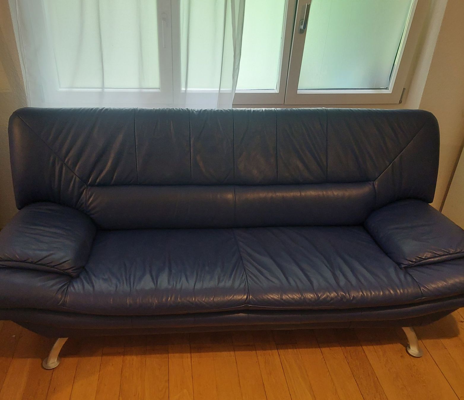 Sofas: Sofa Kunstleder blau – D'occasion à Belp par masterdriftking