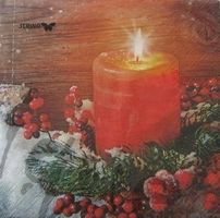 Serviette kerze rot (w473) 3Stk.
