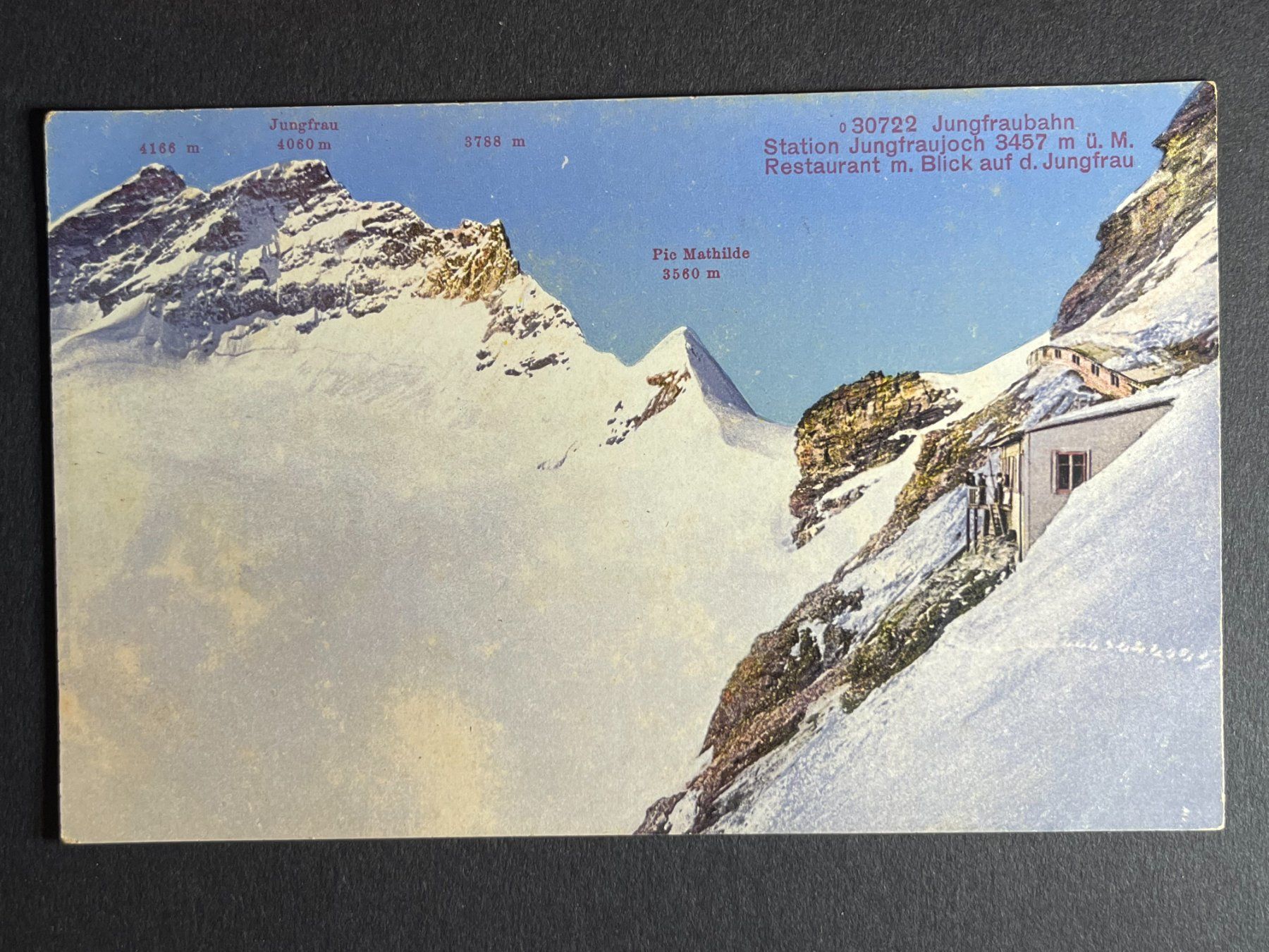 Cartoline postali: Jungfraubahn - Bahnstation Jungfraujoch – Usato da Steg VS venduto da _vinci_