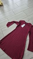 Vestito Chicorée bordeaux a coste, taglia S, nuovo! 
