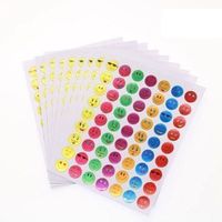 10 BLÄTTER SMILEY STICKER / AUFKLEBER