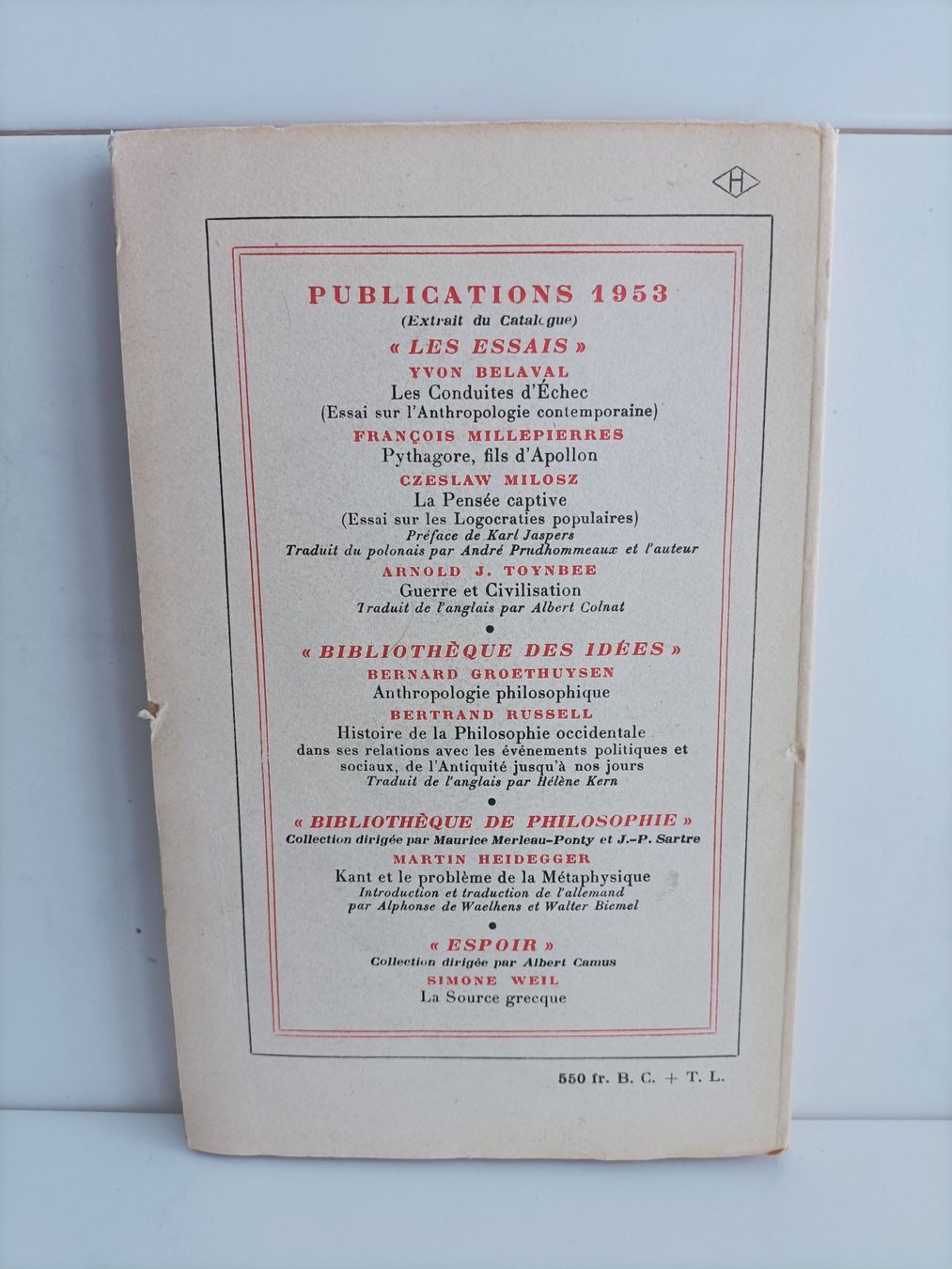 Livres: L’Expérience intérieure suivi de Méthode de méditation et de – D'occasion à crans montana par AB3963 1