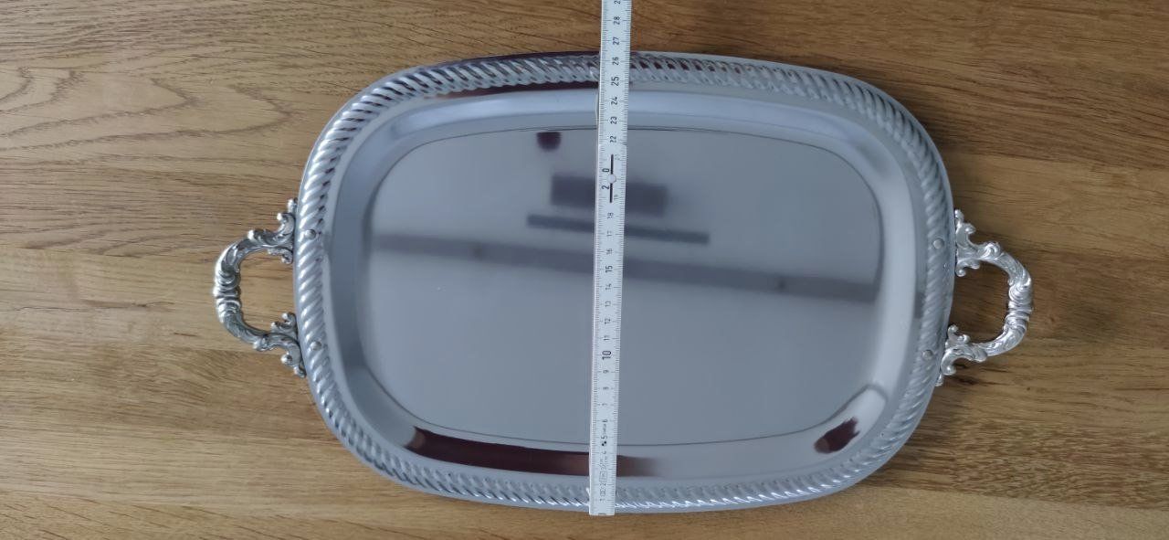 Piatti di portata: 3 Tchibo Servierplatten mit dekorativen Griffen – Usato da Eiken venduto da alipanther01 7