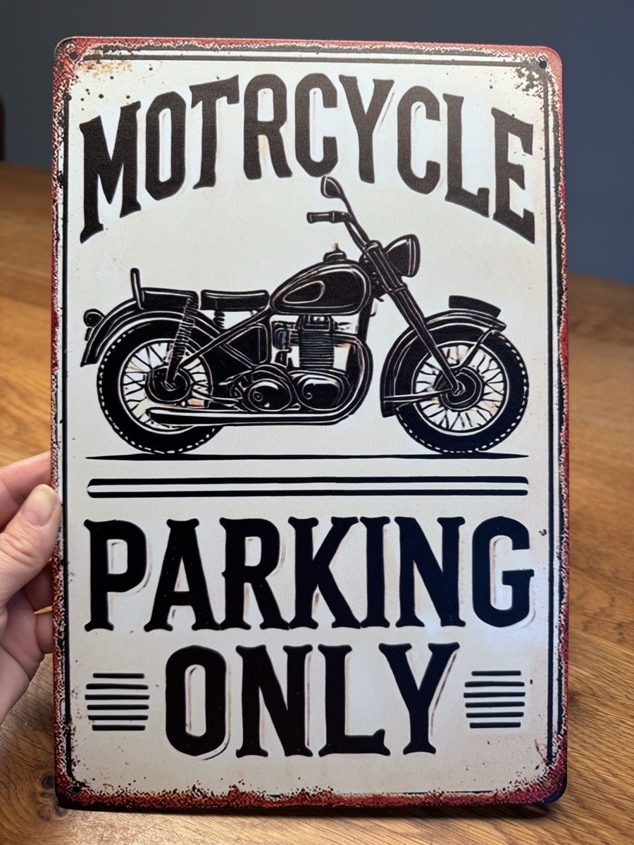 Insegne: Blechschild Motorrad Parking Parkplatz – Usato da Niederbüren venduto da Oetschli 1