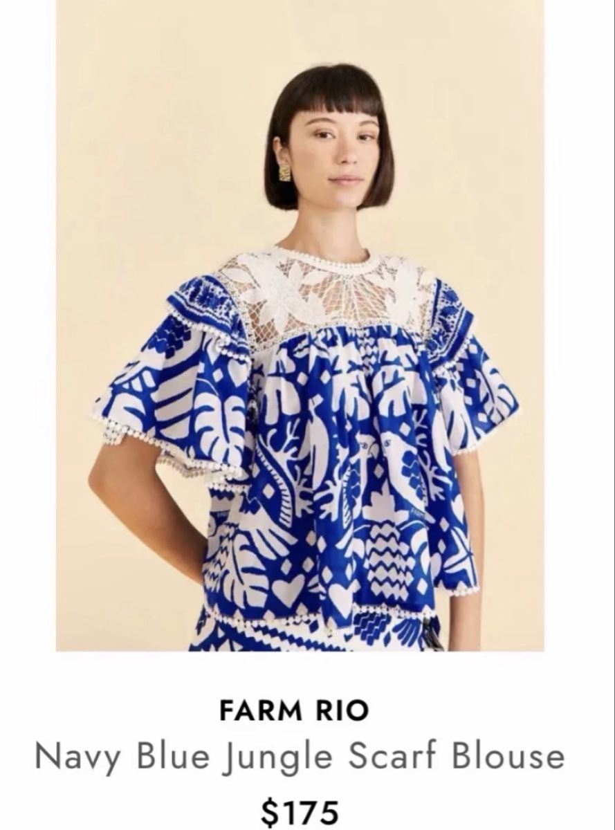 Farm Rio Blusen: Farm Rio Blue Blouse – Gebraucht aus St.Josefen von lop_lh8d 2