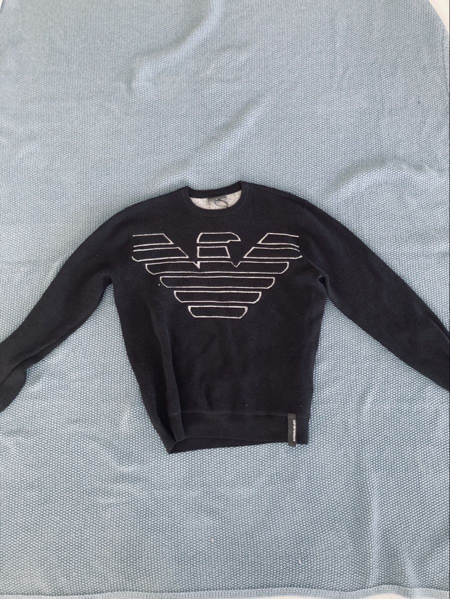 Armani Pullover & Sweatshirts: Gr. M Emporio Armani Pullover schwarz Logo – Gebraucht aus Wädenswil von ver_s8k8