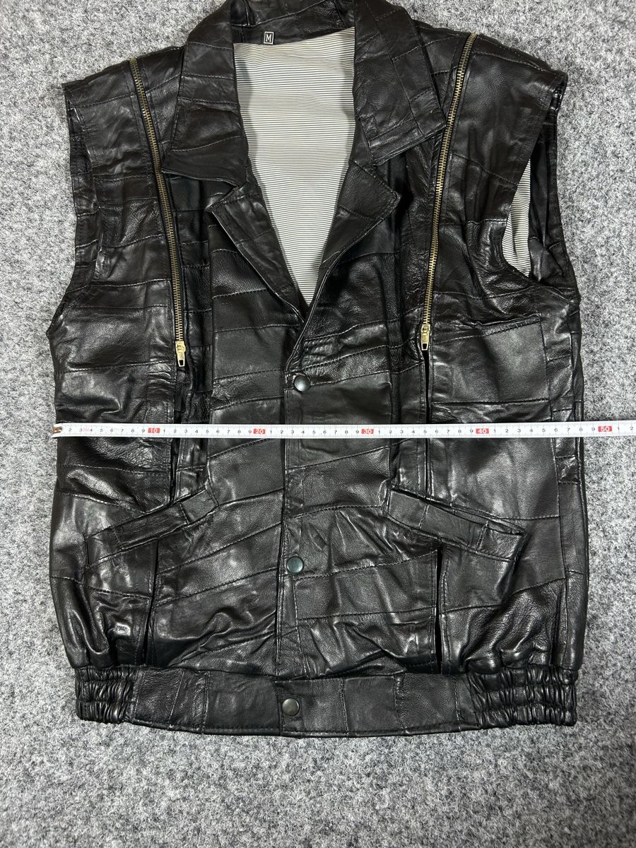 Gilets & Westen: 1990s Patchwork leather vest Medium men  – Gebraucht aus La Sagne NE von Matlasape 4