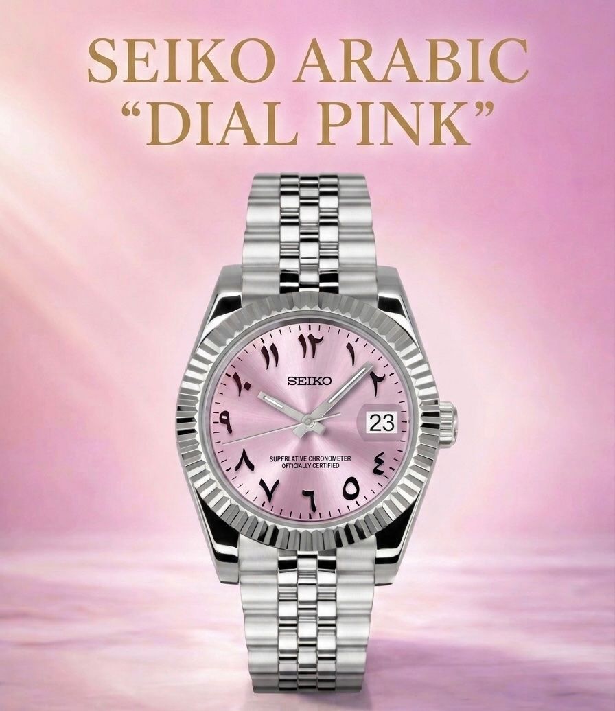 Seiko Uhren: Seiko mod Arabic dial rose – Gebraucht aus Allens von PedroMo