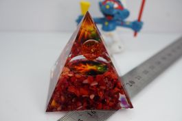 Koralle Rot   Kugel Feuer Quarz Orgonit -Pyramide