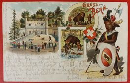 Gruss aus Bern 1902 - Bärenkarte