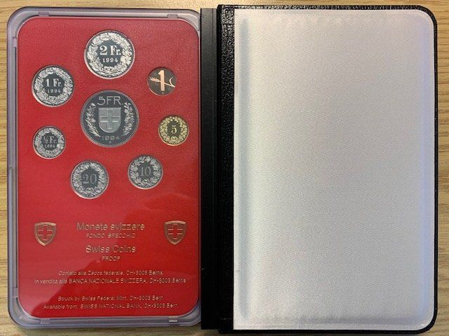 Tutti le monete: CH Münzsatz 1994 - polierte Platte / PP – Nuovo e nell'imballaggio originale da Gundetswil venduto da Egro01 1