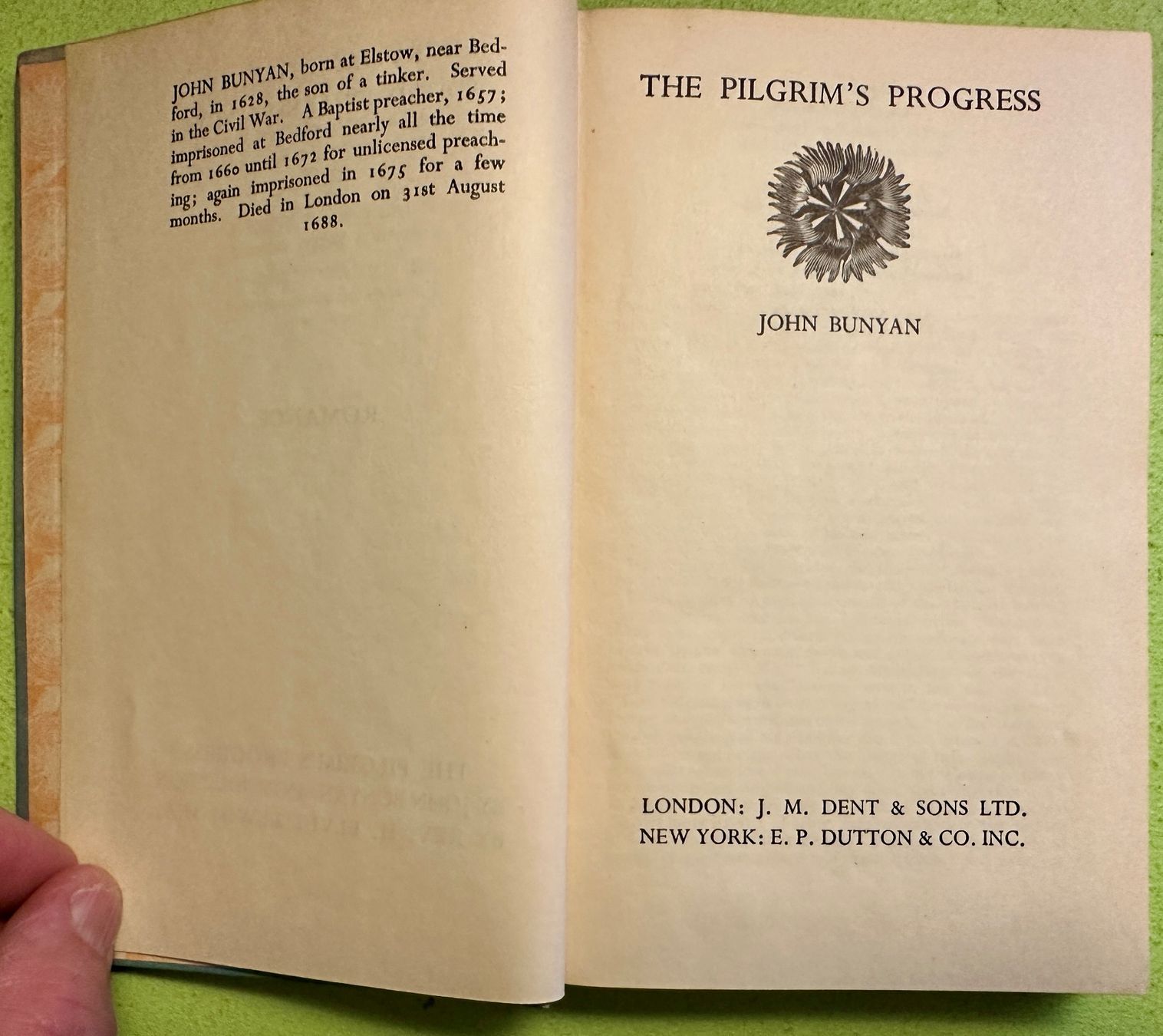 Libri: John Bunyan: The Pilgrim's Progress. Everyman's library – Usato da Zürich venduto da allp 3