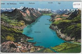 Panorama Walensse Weesen - Litho