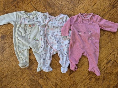 Lot de 3 pyjamas bébé chauds et confortables, taille 62
