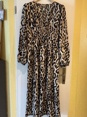 Schickes Sommerkleid mit Leopardenprint beGr. M/L-Neu