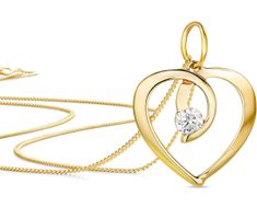 Halskette 9karat Gold mit Brillant