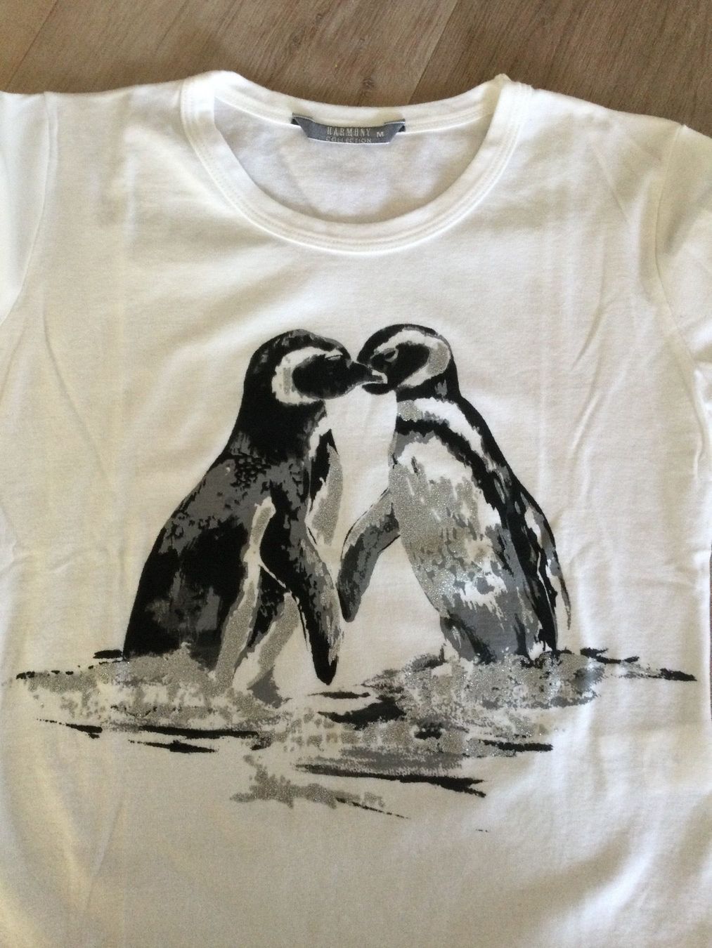 Tops: Sweat blanc motif PINGOUINS, taille M – Gebraucht aus Agiez von chouchanelle 6