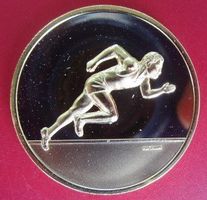 Auszeichnung Medaille für SPRINTER - goldfarben - PP - 33 mm