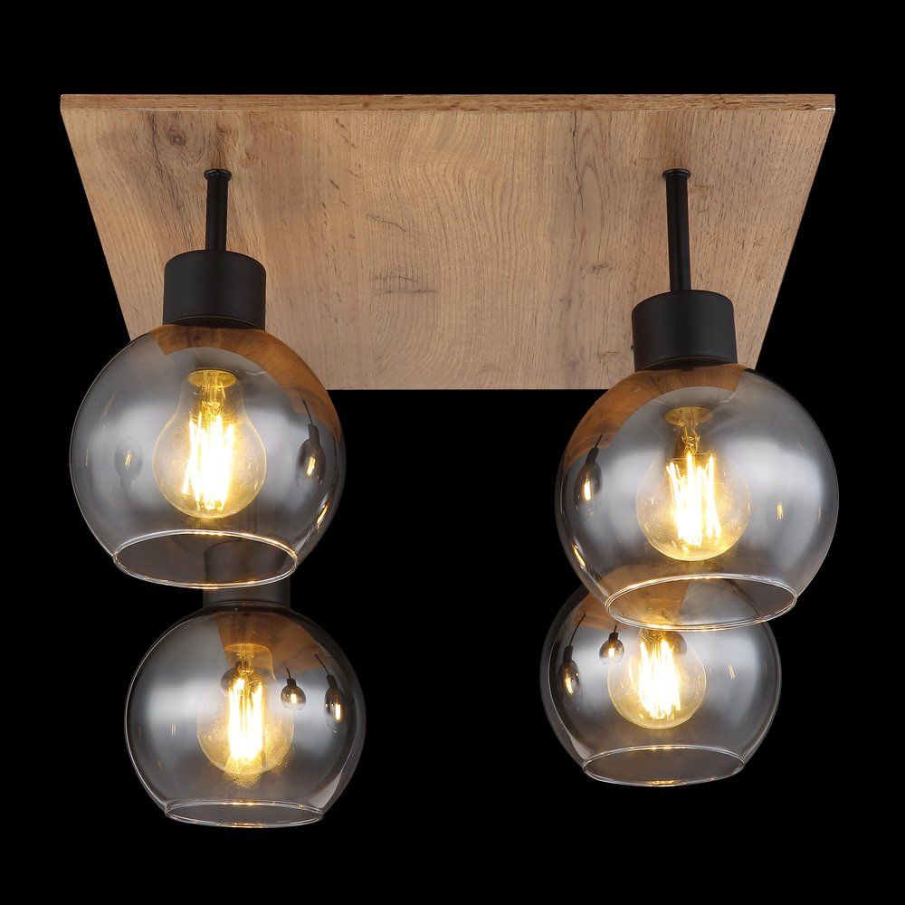 Kronleuchter & Deckenlampen: Deckenleuchte, Holzoptik, 40 cm x 40 cm – Neu (gemäss Beschreibung) aus Kreuzlingen von Smart-Light 4