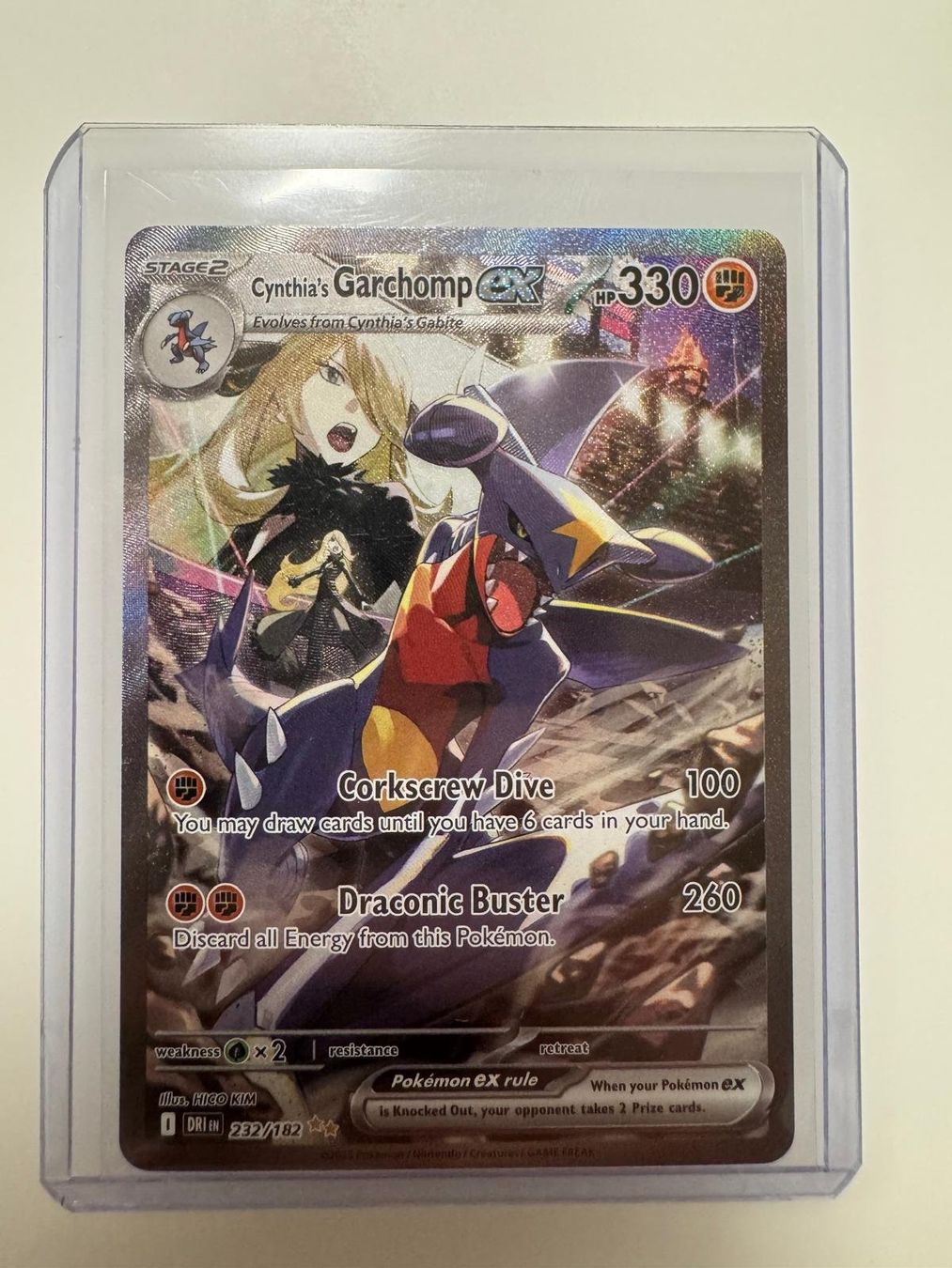 Pokémon Sammelbilder & Trading cards: Cynthia's Garchomp | SIR | DRI 232/182 | EN – Gebraucht aus Spreitenbach von Snacky96