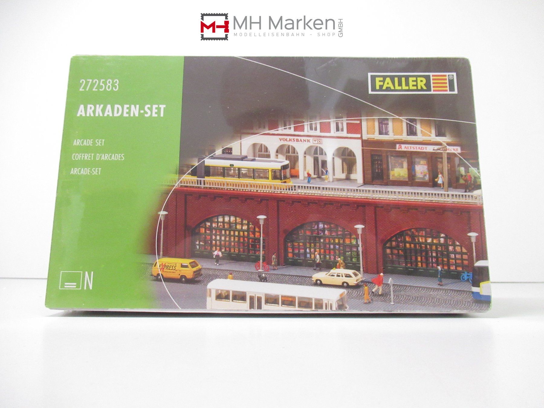 Faller Modelleisenbahnen: Faller 272583 Bausatz "Arkaden"; 10 Eintelteile in Spur N – Neu (gemäss Beschreibung) aus Basel von mhmarken