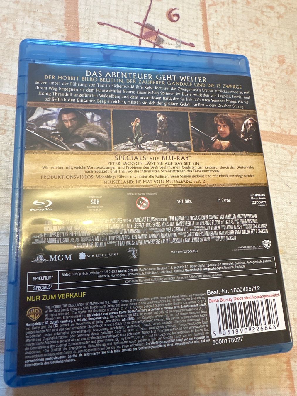 Tutti i DVDs: Der Hobbit - Smaugs Einöde Blu-ray – Usato da Schaffhausen venduto da D-MAC 1