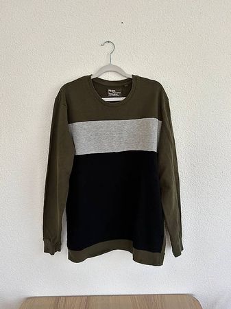 Herren Pullover Gr. L grün-grau-schwarz