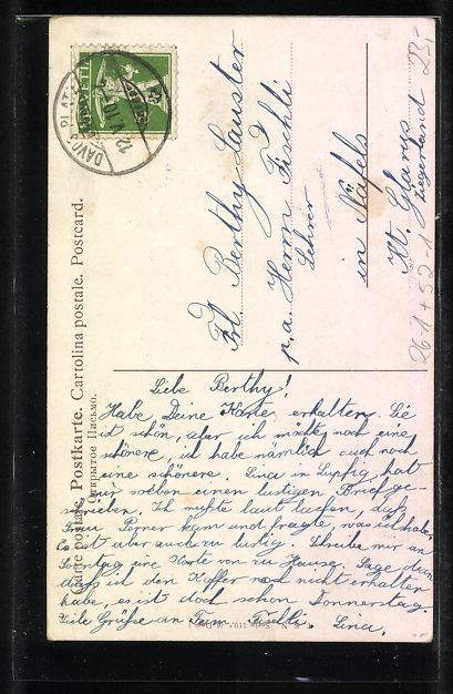 Cartoline postali: Arthur Thiele: Katze mit Zwicker und lil – Usato da Berlin venduto da bartko-reher 1