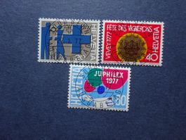 1977 Z-Nr. 586 - 588 ET-Voll sauber mit Gummi**