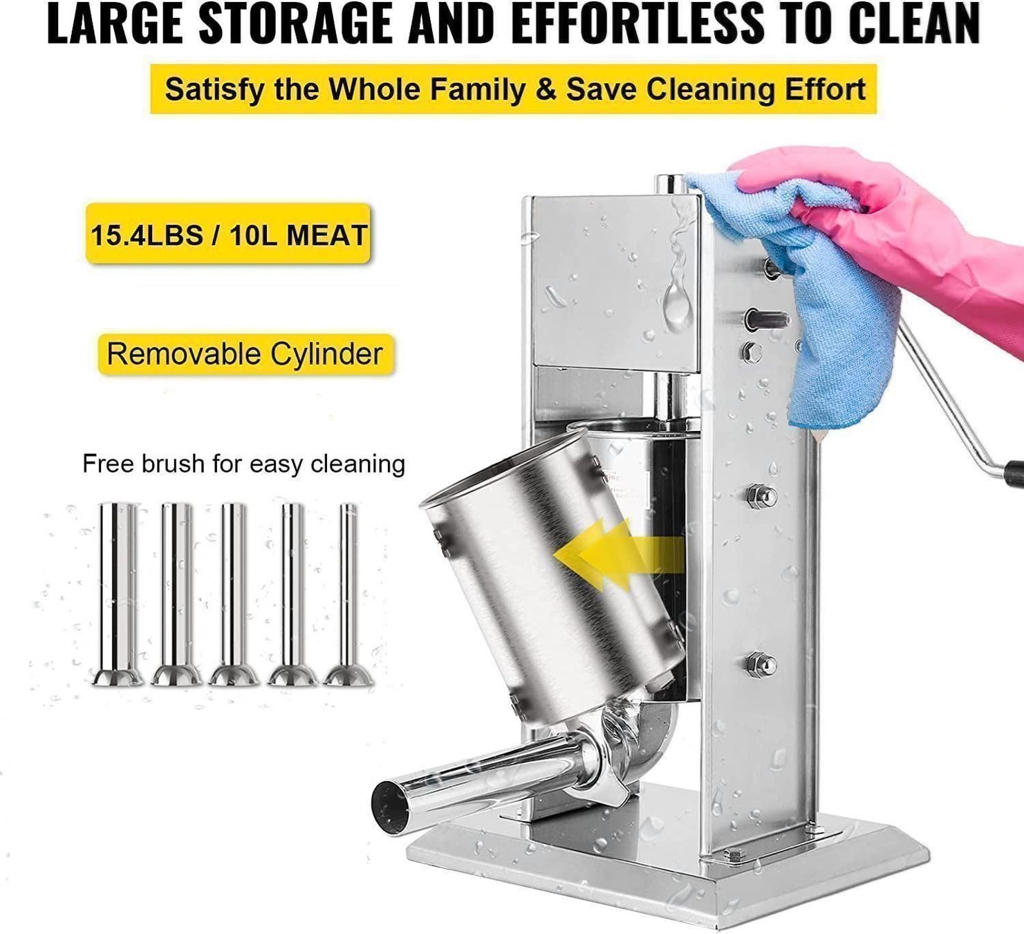 Elettrodomestici da cucina: Wurstfüller Wurstpresse Wurstspritze 10L – Nuovo (secondo la descrizione) da Thun venduto da Newnewshop 2
