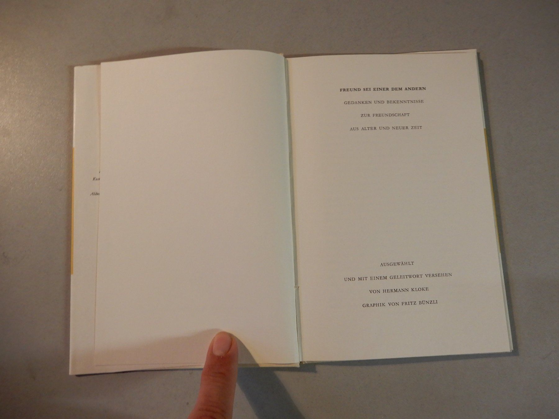 Libri: Buch "Freund sei einer dem andern" Freundschaft Zitate Sp... – Usato da Erstfeld venduto da Mario_boe0 2