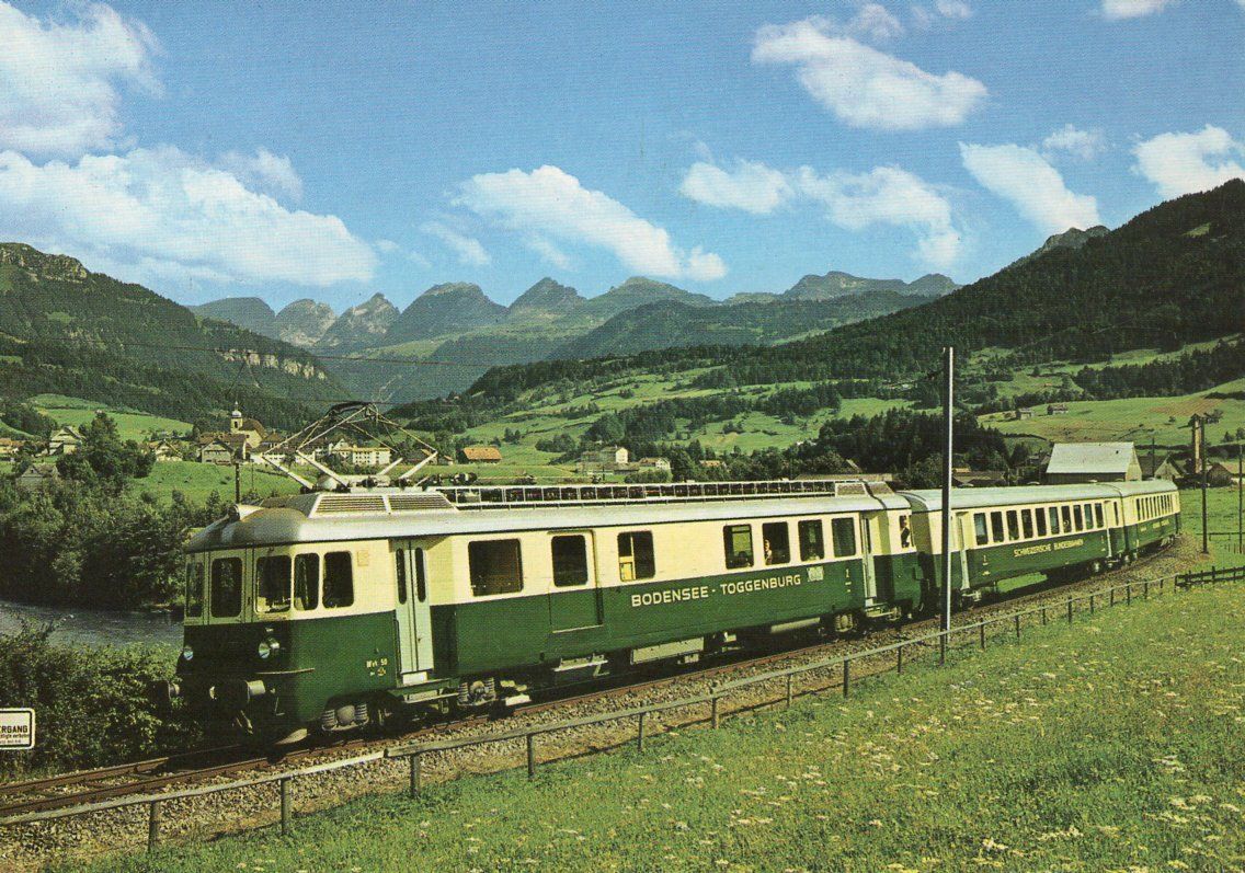 Cartoline postali: BT. Bahn bei Nesslau 1991 – Usato da St. Gallen venduto da Epu