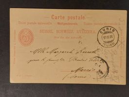 Postkarte Weltpostverein 1906, Curio Ti nach Maccio (Como)