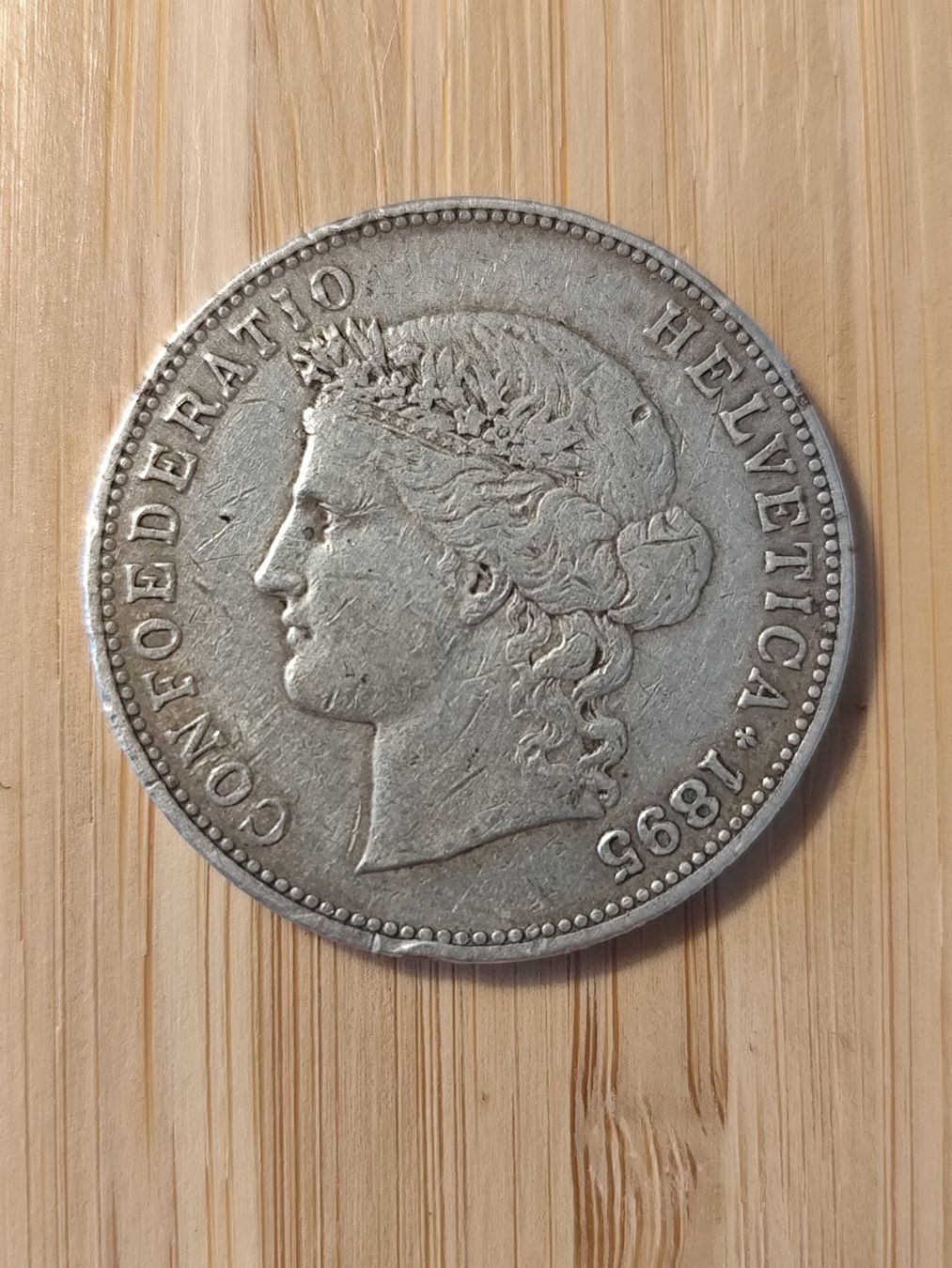 Tutti le monete: uralte 5fr.silber münze von 1895 – Usato da minusio venduto da bierbrauer 1