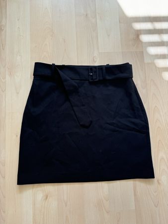 Black Hallhuber Skirt with belt
