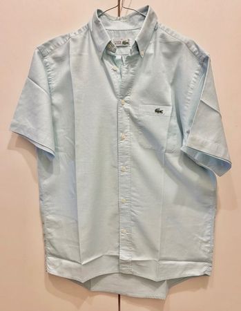 Chemise vintage homme LACOSTE, manches courtes, taille 39
