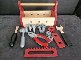 Boîte à outils en bois pour enfants, jouet