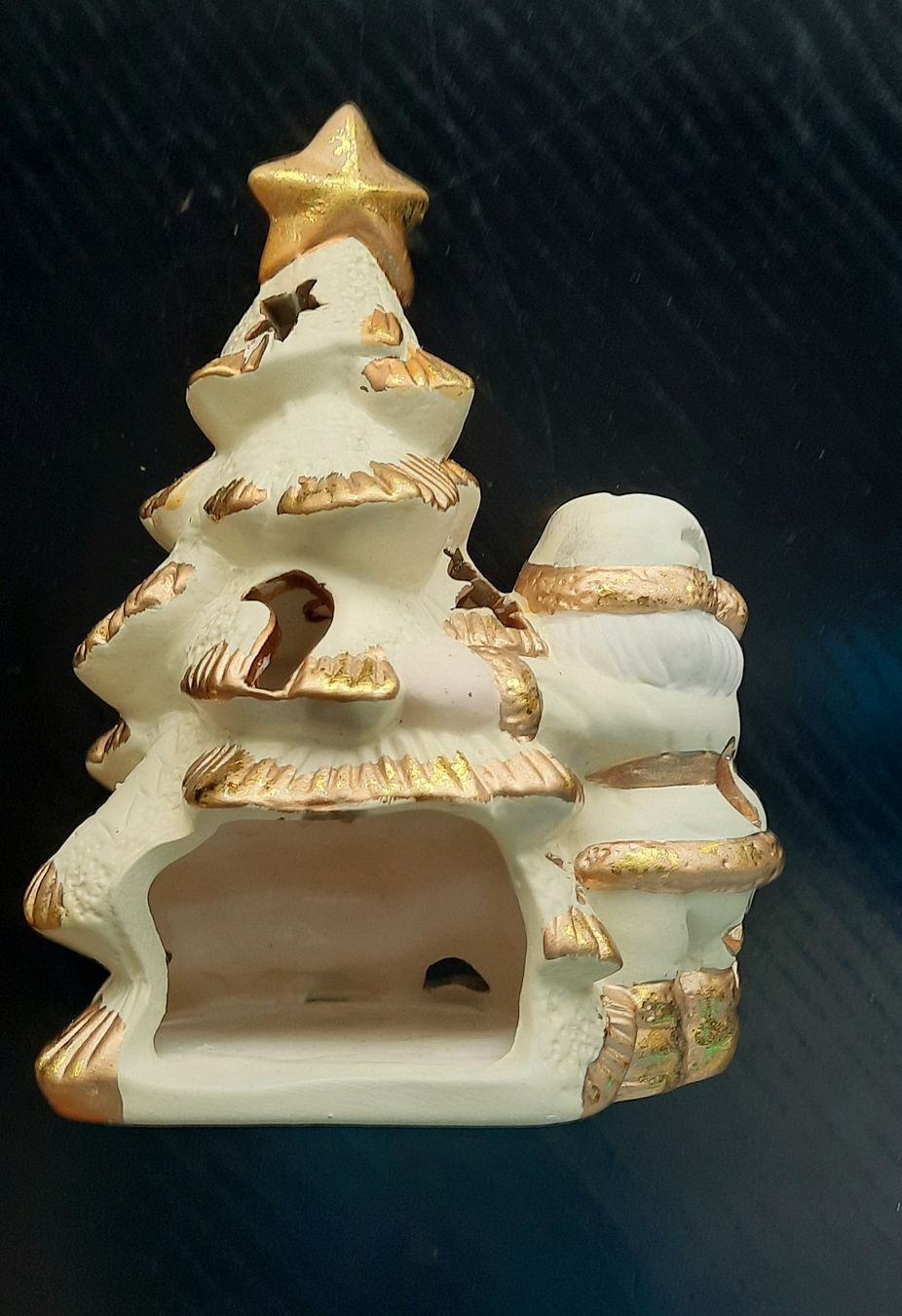 Tutte le decorazioni: Weihnachtsmann mit Tanne Tonfigur – Nuovo (secondo la descrizione) da Rotkreuz venduto da schweizerin72 1