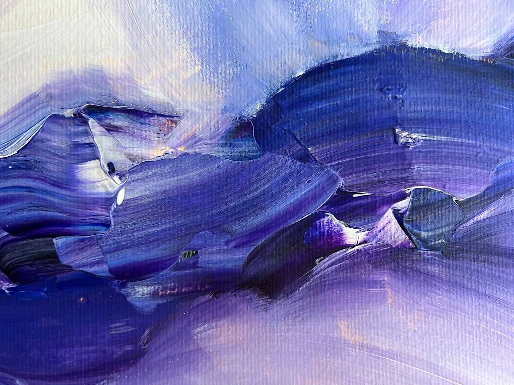 Tableaux: Acrylbild 60x20cm violett-blau – Neuf avec emballage d'origine à Urdorf par manuela4 3
