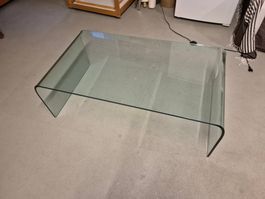 Eleganter Glastisch / Couchtisch aus Biegeglas (ca. 110 x 60