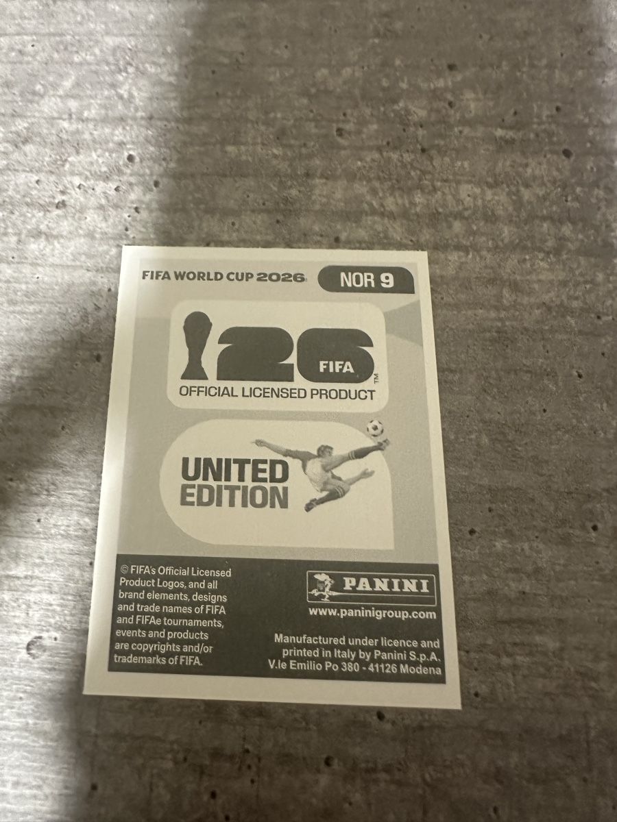 Panini Sammelbilder & Trading cards: NOR 9 , FIFA WORLD CUP 2026 PANINI  – Neu (gemäss Beschreibung) aus Frauenfeld von 1PegPeg1 1
